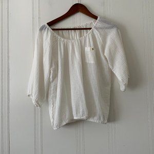 J. Crew women white blouse Sz XS